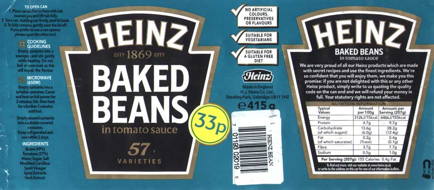 Heinz Baked Beans (British)